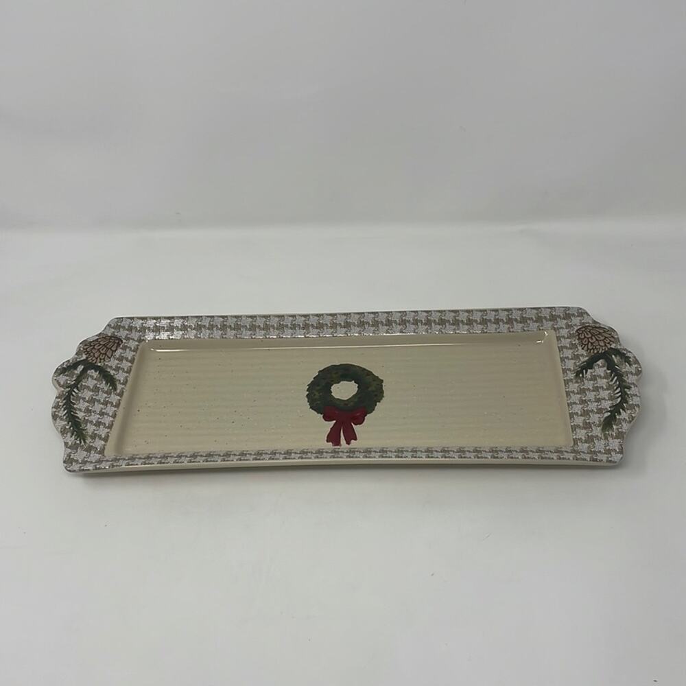 St. Nicholas Square Snow Valley Christmas platter